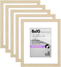 Americanflat 8x10 Picture Frame 5-Pack - Matted to 5x7 - Natural Oak by Americanflat