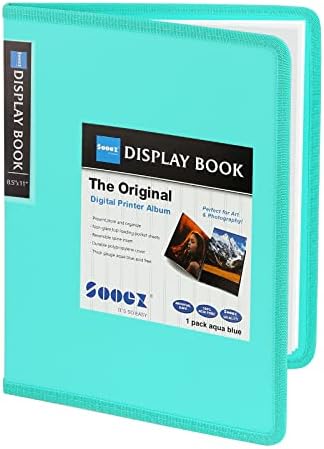 Sooez 30-Pocket Binder with Plastic Sleeves 8.5x11,Heavy Duty Art Portfolio by Sooez