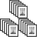 upsimples 8x10 Picture Frame Set of 5, Display Pictures 5x7 with Mat or 8 x 10 Without, Wall Gallery Photo Frames, Black (Pack of 3) by upsimples