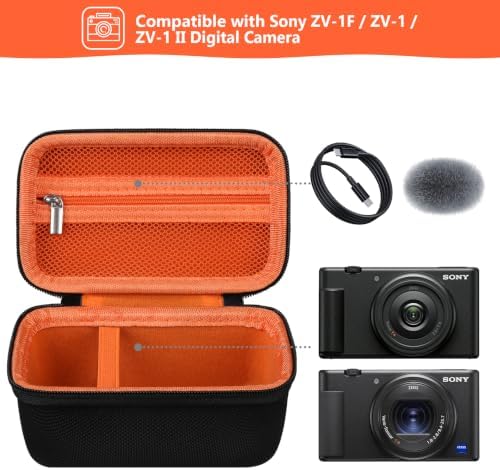 Hard Travel Case for Sony ZV-1, ZV-1F, ZV-1 II Digital Camera,Orange - Image 2