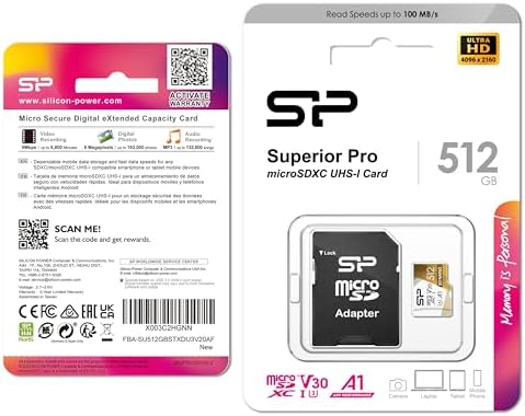 Silicon Power 512GB Micro SD Card U3 SDXC microsdxc High Speed MicroSD Memory Card with Adapter - Image 5