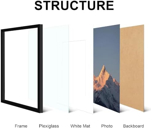 16x20 Wood Picture Frame Set of 4, Wall Mount for Home Decor, Black - Image 5