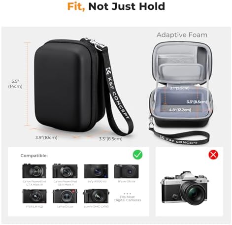 K&F CONCEPT Carrying Case for Digital Camera, Hard Shell Protective Case - Image 5