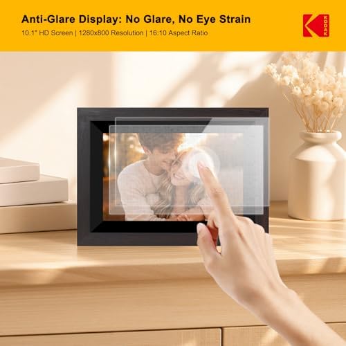 KODAK 10.1 Inch WiFi Digital Picture Frame with 32GB Storage, Electronic Smart Digital Photo Frame 1280x800 IPS Touch Screen, Auto-Rotate, Share Moments Instantly Gifts for Women Mothers Day Christmas - Image 4