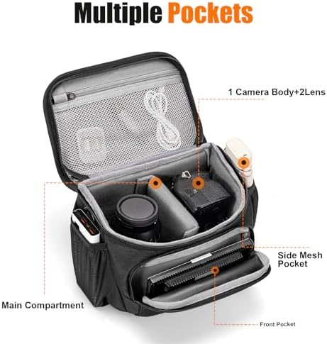 Cwatcun Camera Sling Bag, Waterresistant Crossbody Case for DSLR/Mirrorless - Image 2