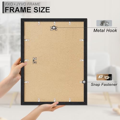Fxojyvo 15x21 Picture Frame Set of 6 Black Engineered Wood Wall Hanging - Image 6
