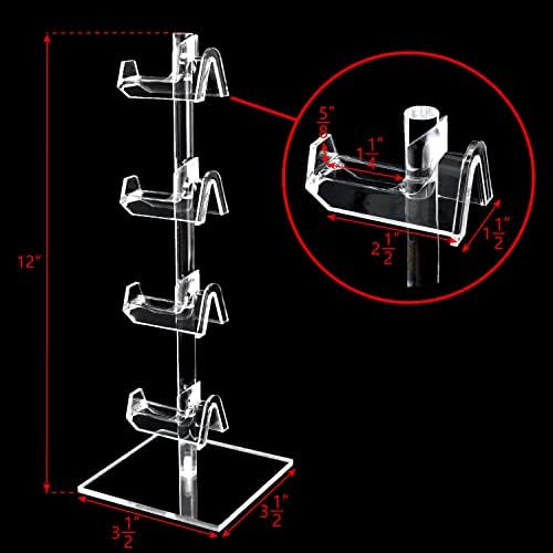 MOOCA 2-Piece Acrylic Eyewear Display Stand, Holds 8 Frames - Image 2