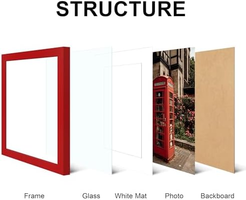8x10 Picture Frame Set of 4 with Real Glass, Wall & Tabletop Display - Image 3