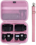 Medium Camera Case Bag for Canon/Sony/Nikon Camera and Multiple Lens Pink by LTGEM