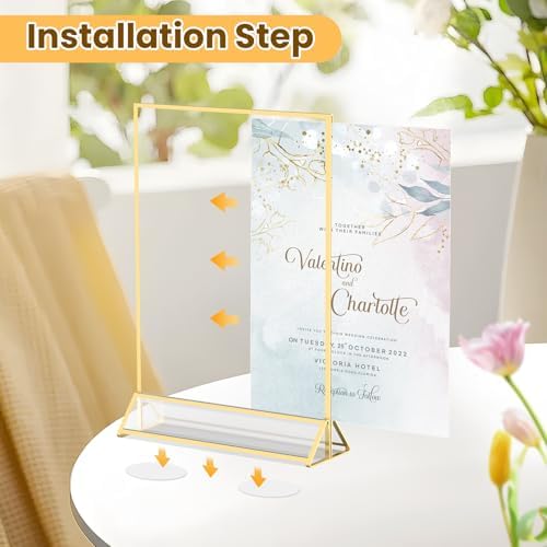 Gold Frames 8X10 Double-Sided Picture Frames Acrylic Sign Holder - Image 6