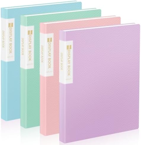 Sooez 4 Pack Binder with Plastic Sleeves 30Pocket, Displays 36 Pages 8.5x11 by Sooez