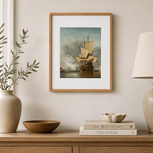 Recuerdos 12x16 Picture Frame, with 8.5x11 Mat, Natural Oak, HD Plexiglass - Image 3