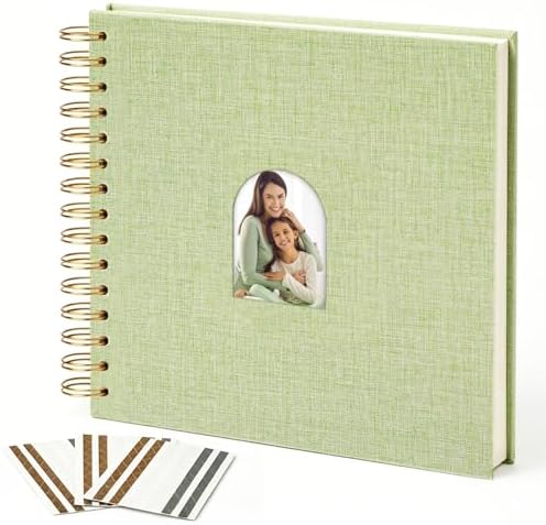 Vienrose Scrapbook Album,40 Pages,10x10 Inch,Grass Green by Vienrose