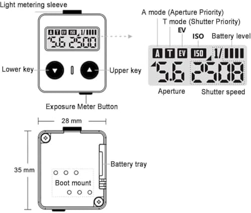 Camera Top Light Meter,High Accuracy Digital Exposure Meter - Image 6