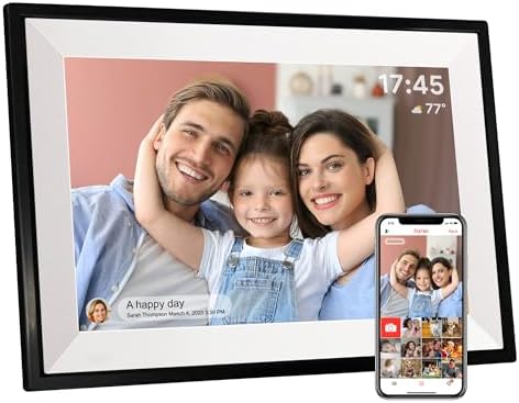 Frameo 10.1" WiFi Digital Picture Frame, Gift for Parents & Grandparents by PiPivision