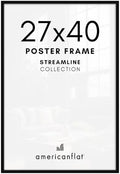 Americanflat 27x40 Poster Frame - Slim Molding - Black by Americanflat