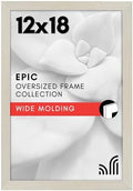 Americanflat 12x18 Poster Frame - Engineered Wood with Polished Plexiglass - Wide Picture Frame for Vertical or Horizontal Wall Display - Epic Collection - Light Wood by Americanflat