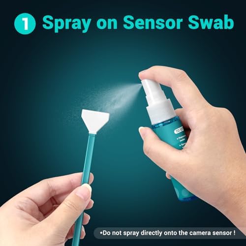 Aocii 20pcs Full Frame Camera Sensor Cleaning Kit, Lens Solution, 24mm Swab, 30ml Cleaner for Sony Nikon Canon FF CCD CMOS (Dust-Free Vacuum Packaging) - Image 4
