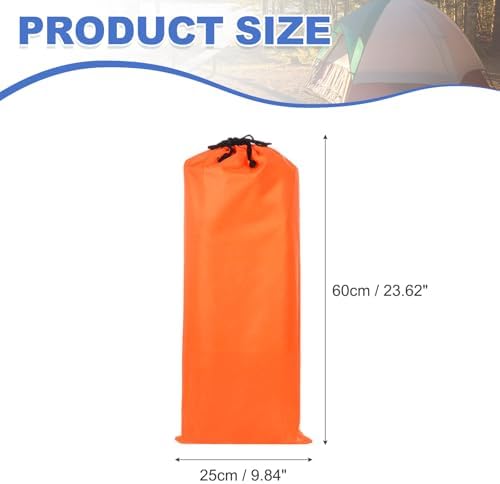 24 x 10 Inch Tripod Monopod Case Bag, Oxford Cloth Foldable Tripod Carrying Case Bag with Drawstring, Fits Speaker/Light Stand/Studio/Outdoor/Travel/Camping, Orange - Image 2