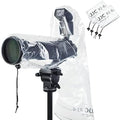 2PCS Clear Camera Rain Cover Sleeve with Flash for Camera + Lens up to 18" by Kiorafoto