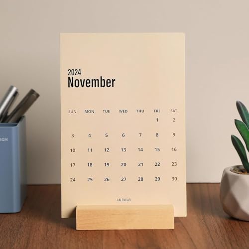 UNIQOOO 3.5" Birch Wood Stand for Monthly Desk Calendar, Wooden Block Base, Cardstock Holder, For Office Home Retail Reception Decor, Photo Display, 10 Pack - Image 7