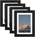 5x7 Picture Frame Set of 4 with Real Glass, Wall & Tabletop Display by SZYUU