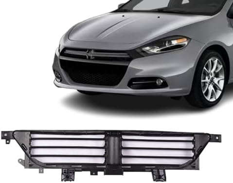Front Radiator Active Grille Shutter W/O Motor Compatible with Dodge Dart 2013 2014 2015 2016 Grille Air Control Shutter Black Replacement for 68302653AB CH1206112 by Unknown