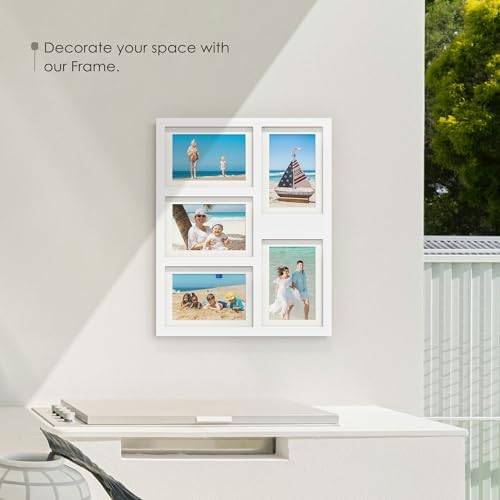 DUENPY 5x7 Collage Frame Holds 5 4x6 Photos White - Image 2