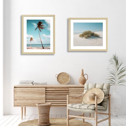20x24 Wood Picture Frame Set of 4, Wall Mount for Home Decor, Natural - Image 2