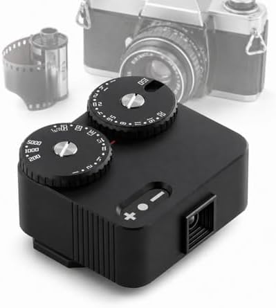 TsoLay Portable Light Meter, High Precision Ambient Light Meter with Self-Adjusting Cold Shoe Interface, 45° Light Metering & 2 Dial to Adjust ISO, Durable Aluminum & Rechargeable, for Film Cameras by Unknown