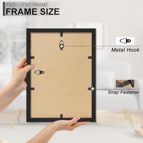 Fxojyvo 10x15 Picture Frame Set of 6 Black Engineered Wood Wall Hanging - Image 6