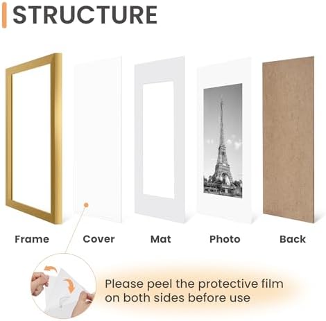 upsimples 18x24 Picture Frame, Gallery Wall Frames Set of 5, Gold - Image 3