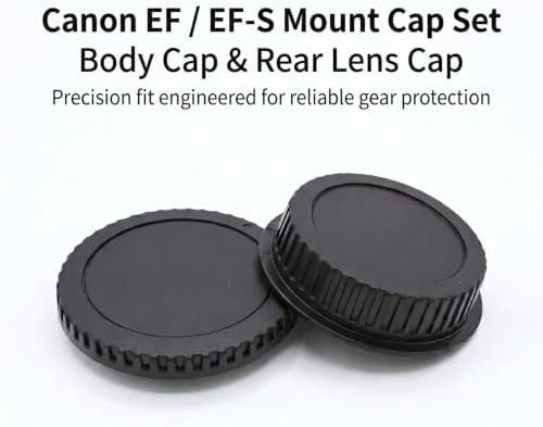 10-in-1Camera Body Cap and Rear Lens Cap Set for Canon EF EF-S Mount DSLR - Back Lens Shields with 2-Pack Hot Shoe Bubble Level Covers for EOS 5D IV 80D Rebel T7 T6 (EF/EF-S Mount) - Image 4