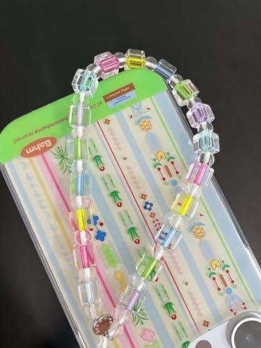 Drawwind Phone Charm Strap Cute Wrist Straps Cell Phone Charm String Y2K Aesthetic Lanyard Wristlet Chain for Case Camera AirPods Bags Keychains (Ice Cube) - Image 4