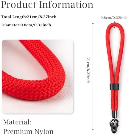 VOVMOEYA Camera Wrist Strap Rope,Camera Hand Strap Compatible with Fujifilm Canon DSLR Camera - Red - Image 2