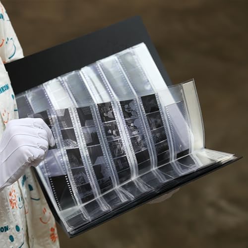Acid Free Film Protector Storage Box Set 3 Ring Film Negative Binder for Standard 135 35mm 120 4x5 8x10 Negative Pages Film Bag(Black) - Image 4