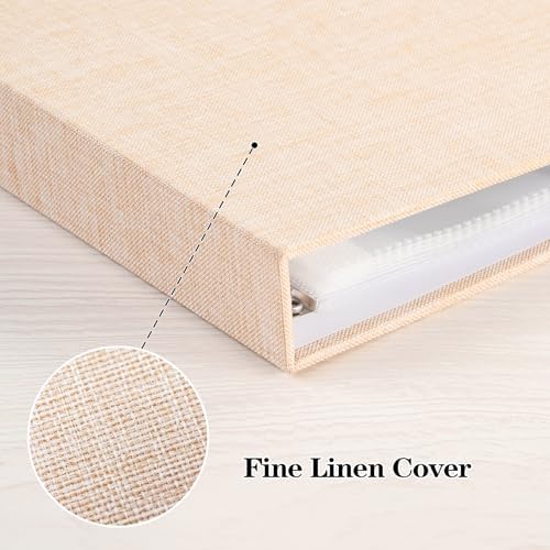 Mublalbum 8x8 Inch 3 Ring DIY Scrapbook Photo Album 40 Pages, Beige - Image 6