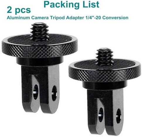 Aluminum Camera Tripod Adapter 1/4"-20 Conversion Adapter Mounts Compatible with Gopro Action Cameras Insta360 and Other Standard 1/4 Accessories, Quarter Inch Mount Adapter (Type AA) - Image 4