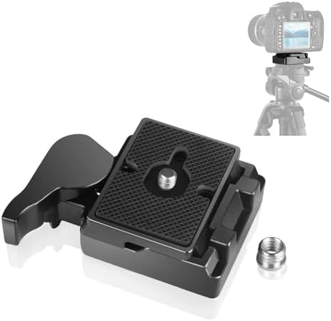 UTEBIT 323 RC2 Tripod Quick Release Plate, with 1/4" and 3/8" Camera Screw by UTEBIT
