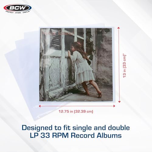 BCW 33 RPM Record Sleeves | Polypropylene Vinyl Record Outer Sleeves | 2 mil Thickness | Vinyl Record Album Protectors | (200 Pack) - Image 4