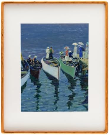 Recuerdos 16x20 Cherry Picture Frame, Matted to 11x14 with HD Plexiglass by Recuerdos