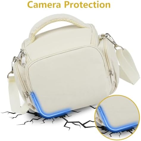 Ainiv DSLR Camera Bag, Large Waterproof Anti-Shock SLR Camera Case, Beige - Image 4