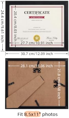 Giftgarden Black 8.5x11 Picture Frame Set of 12, Multi 8.5 x 11 Frames Bulk for Award Certificate Document Diploma, Wall or Tabletop Display - Image 6