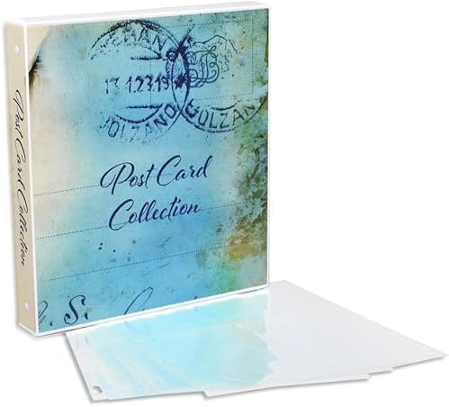 UniKeep Postcard Collector Storage Case with 20 Pages - Holds up to 120 Postcards Measuring 4" x 6" - Additional Pages Can Be Added (Blue) - Image 5