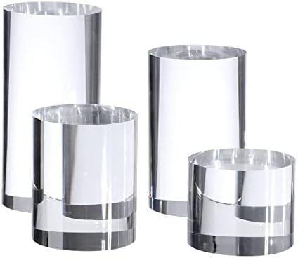 Polished Acrylic Cylinder Round Photo Props, Transparent Cylinder by KCGANI