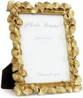 Cuspin 6x8 Picture Frame Gold Vintage Ornate Ginkgo Leaf Resin Photo Frame by Cuspin