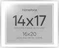 Homeforia 16x20 Silver Diploma Frame, High-End Metal, 14x17 Mat, Glass by Homeforia