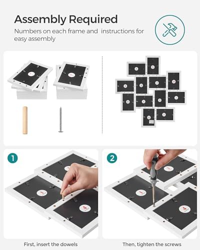 SONGMICS 12-Pack 4 x 6 Collage Picture Frames with Glass Front - Image 3