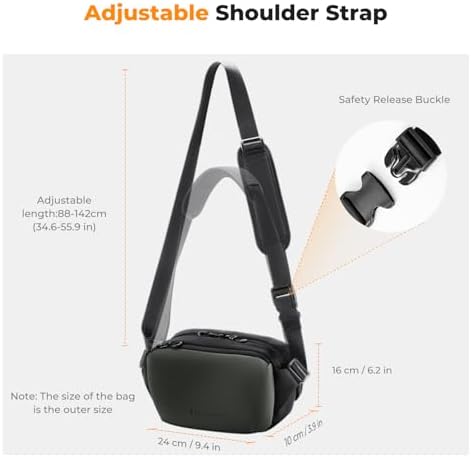 K&F CONCEPT Small Camera Sling Bag Everyday Shoulder Bag - Image 6