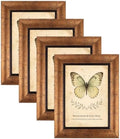 XUANLUO 5x7 Picture Frames Set of 4,Rustic Retro Photo Frame(Gold) by XUANLUO